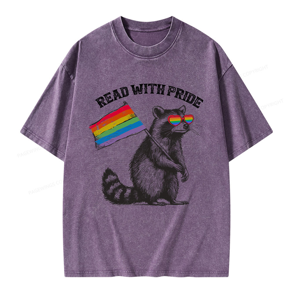 Pagewings Read with Pride Unisex Washed T-shirt