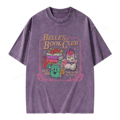 Pagewings Belle's Book Club Unisex Washed T-shirt