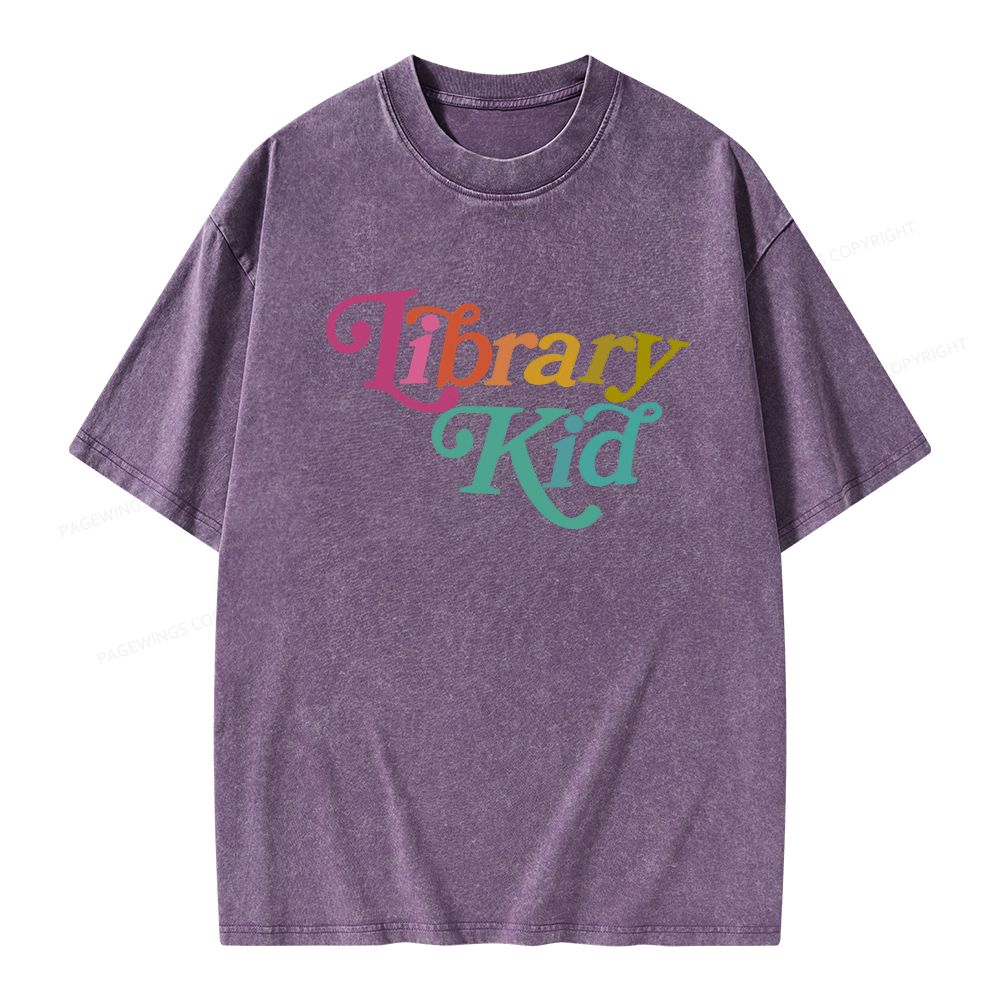 Pagewings Library Shirt Librarian Shirt Unisex Washed T-shirt