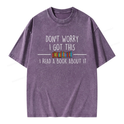 Pagewings I Read A Book About It Unisex Washed T-shirt