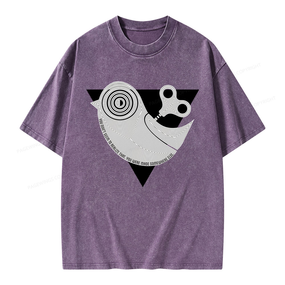 Pagewings Wind up Bird Chronicle Unisex Washed T-shirt
