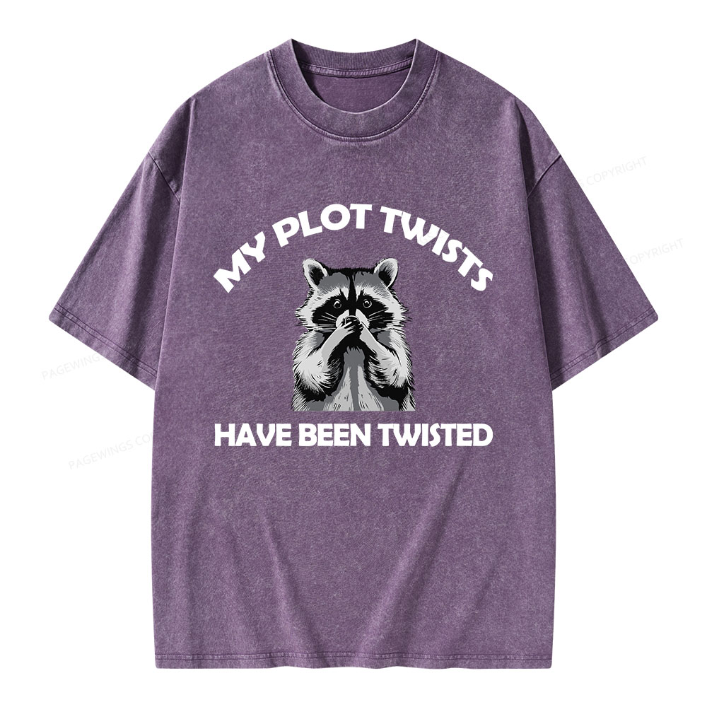 Pagewings My Plot Twists Have Been Twisted Unisex Washed T-shirt