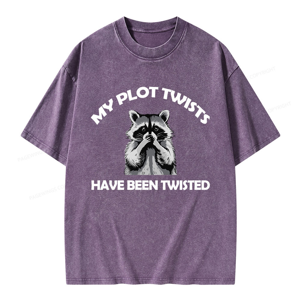 Pagewings My Plot Twists Have Been Twisted Unisex Washed T-shirt
