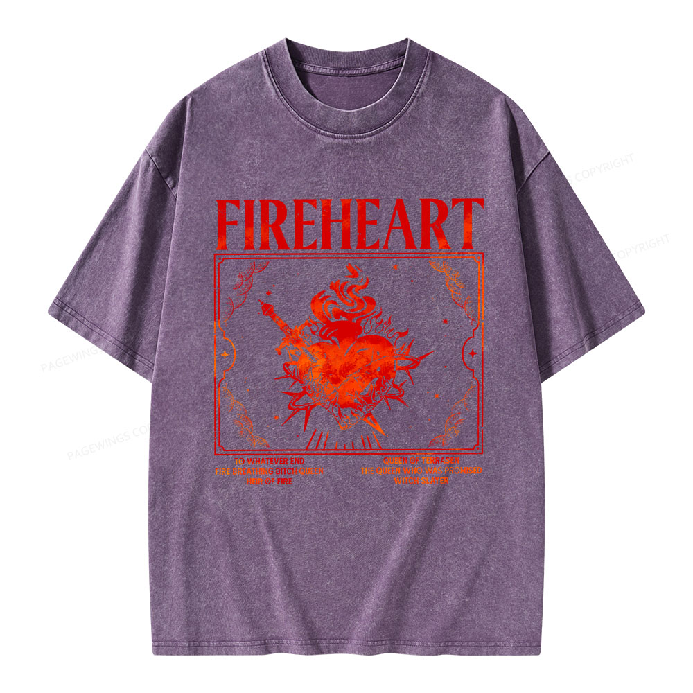 Pagewings Fireheart Unisex Washed T-shirt