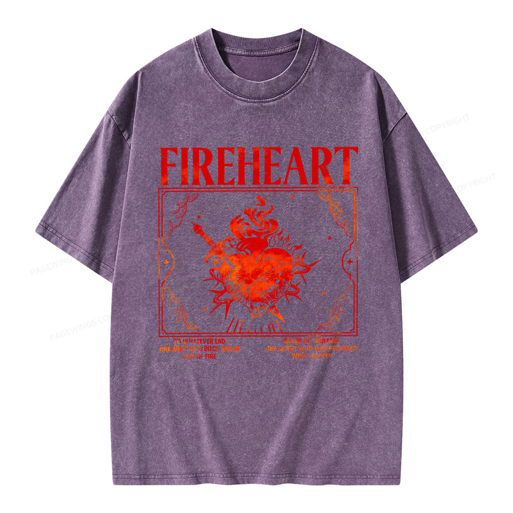 Pagewings Fireheart Unisex Washed T-shirt