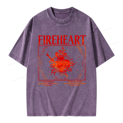 Pagewings Fireheart Unisex Washed T-shirt