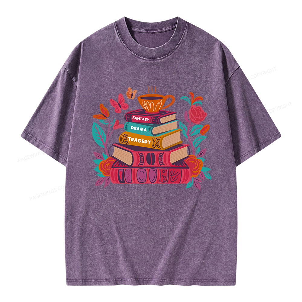 Pagewings Book Lover Unisex Washed T-shirt