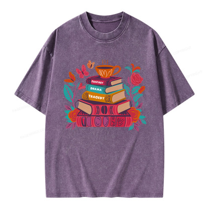 Pagewings Book Lover Unisex Washed T-shirt