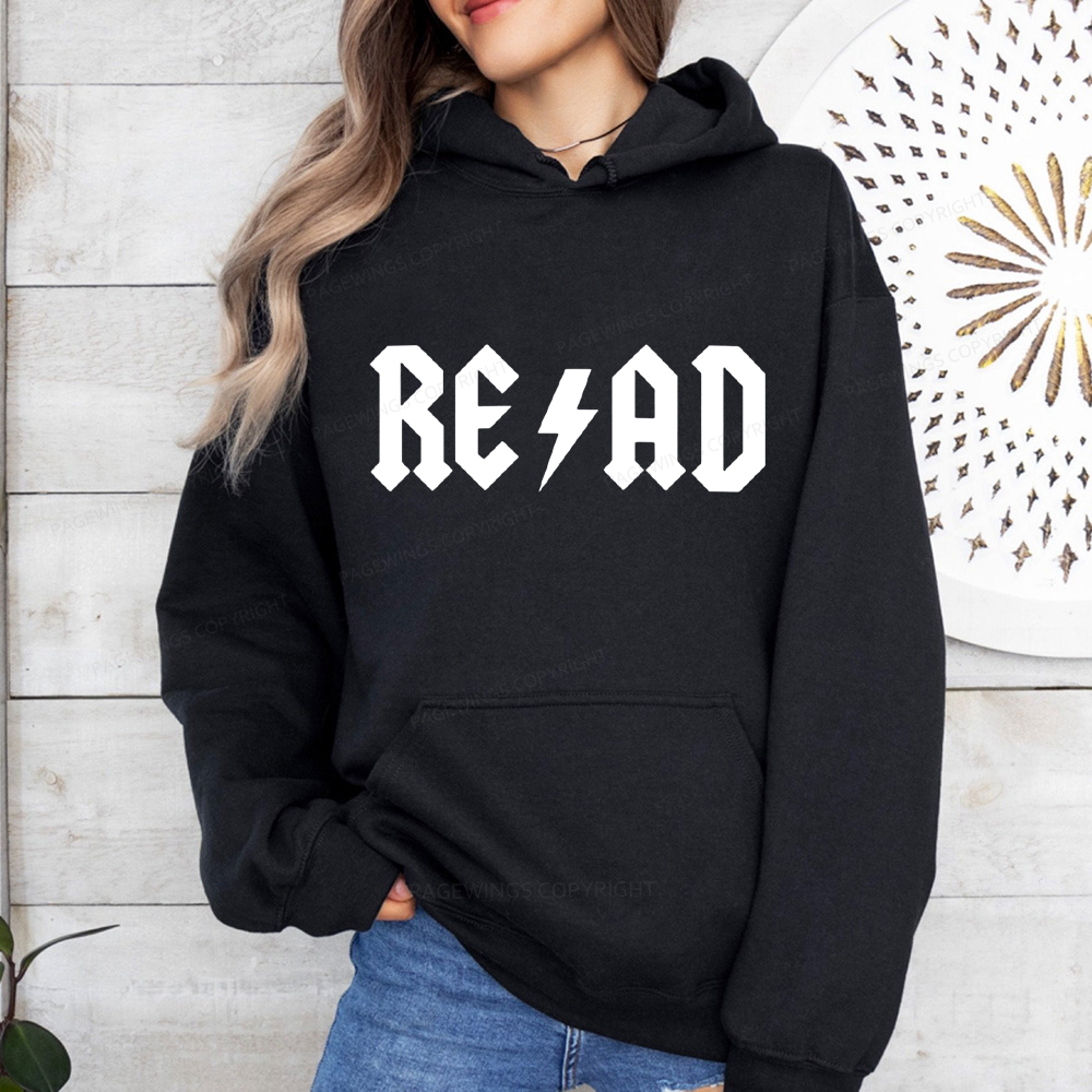 Pagewings Read Back In The Library "rock And Roll Unisex Classic Hoodie