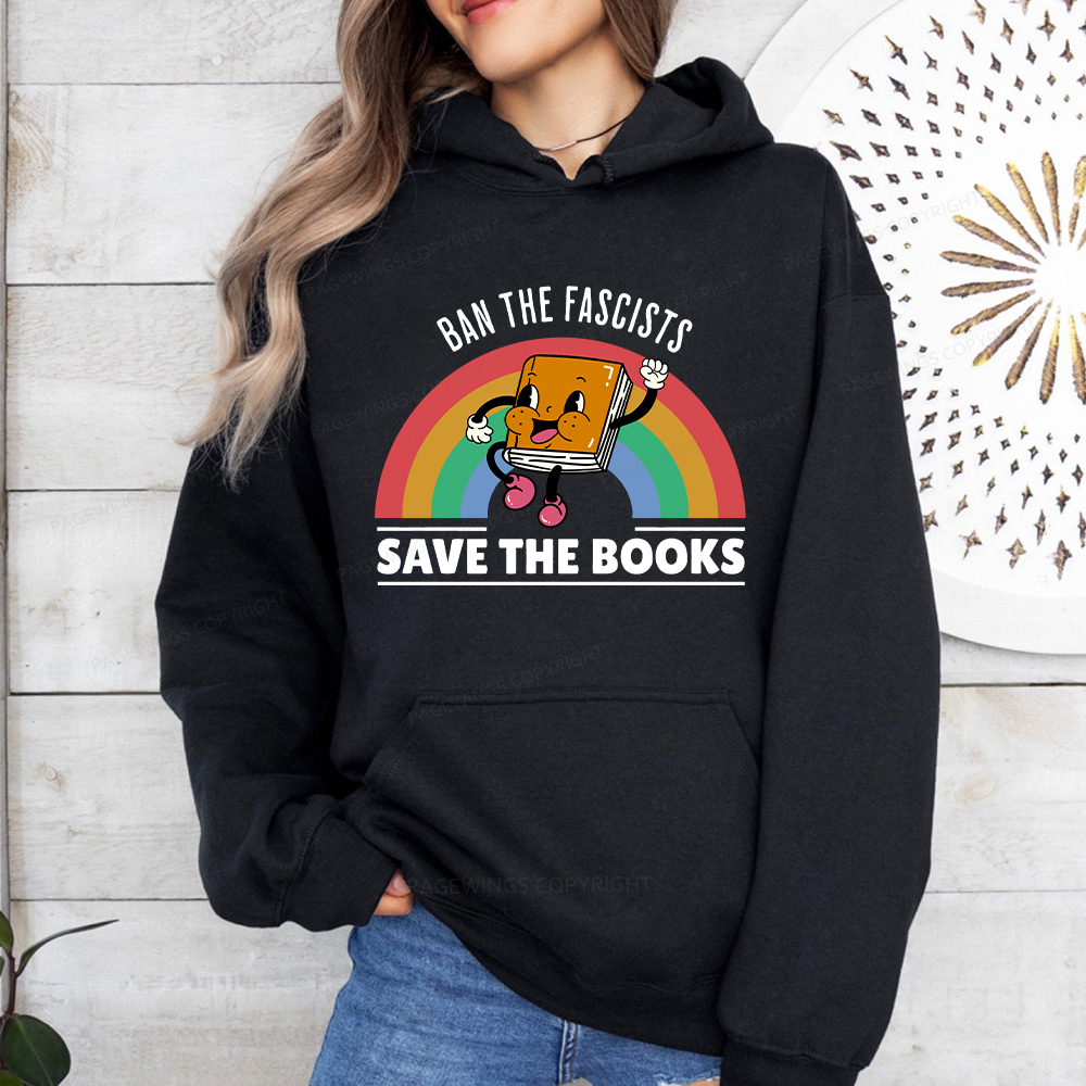 Pagewings Ban The Fascists Save The Books Unisex Classic Hoodie