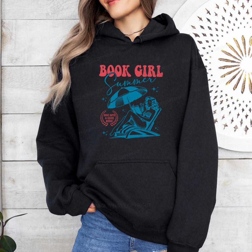 Pagewings Book Girl Summer Unisex Classic Hoodie