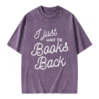 Pagewings I Just Want the Books Back Unisex Washed T-shirt