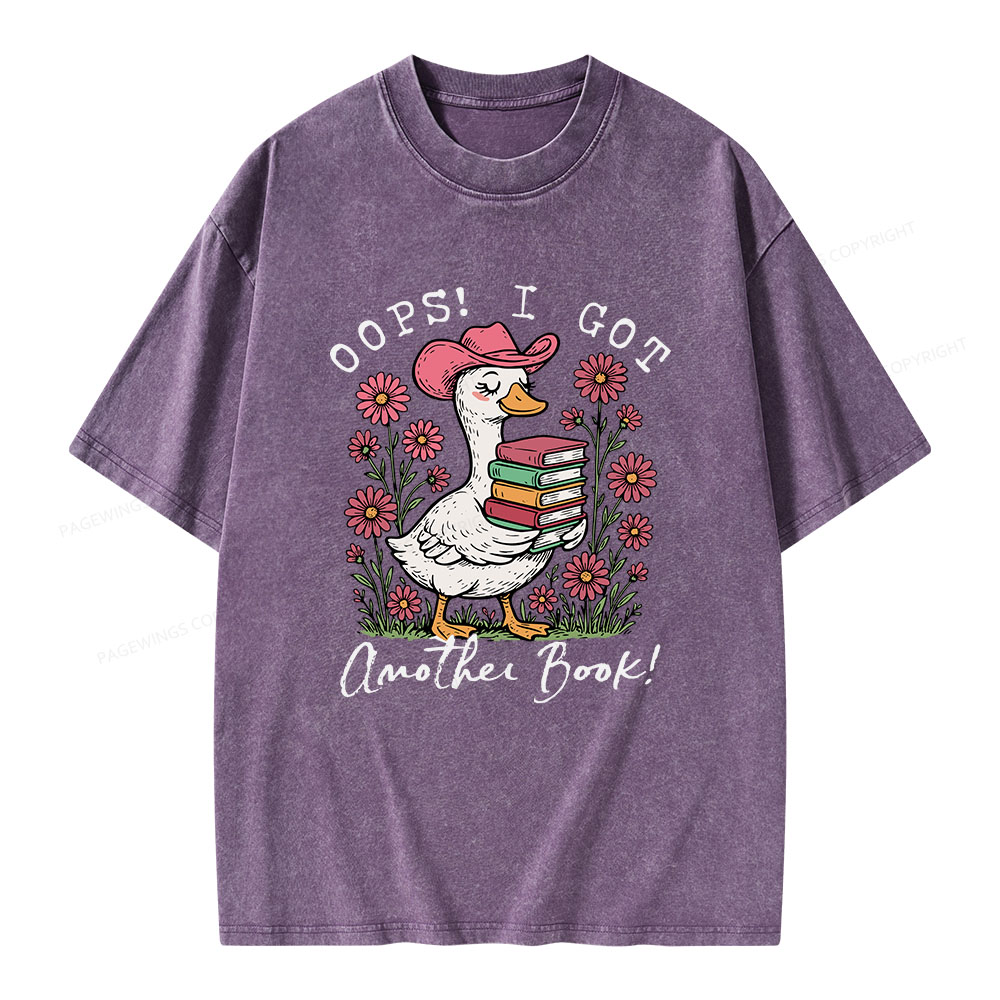 Pagewings Oops I Got Another Book Unisex Washed T-shirt