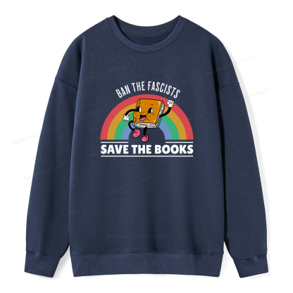 Pagewings Ban The Fascists Save The Books Unisex Classic Sweatshirt