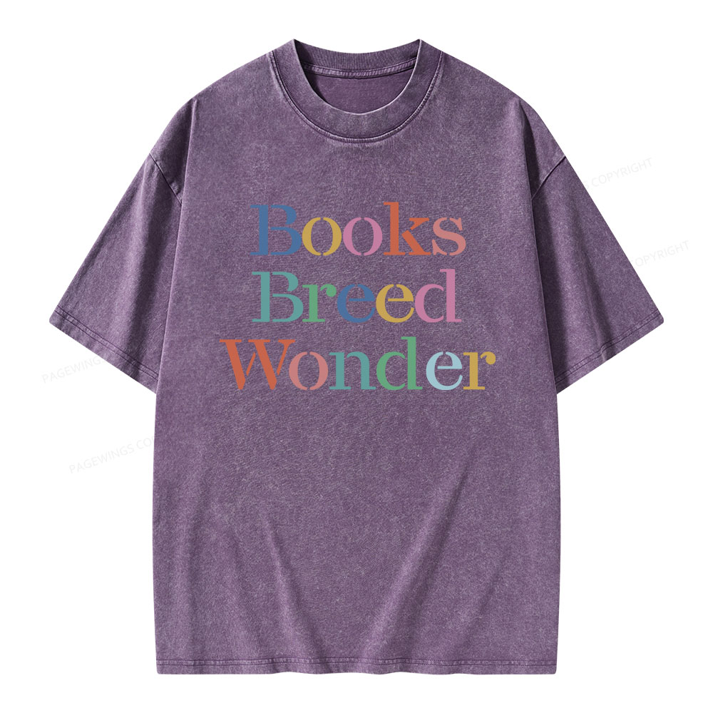 Pagewings Books Breed Wonder Unisex Washed T-shirt