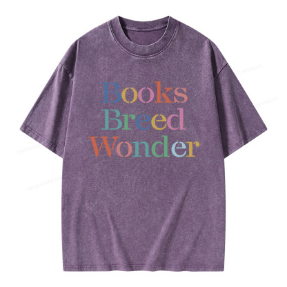 Pagewings Books Breed Wonder Unisex Washed T-shirt