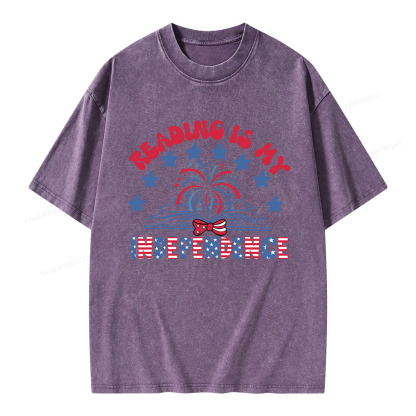 Pagewings Reading Is My Independence Unisex Washed T-shirt