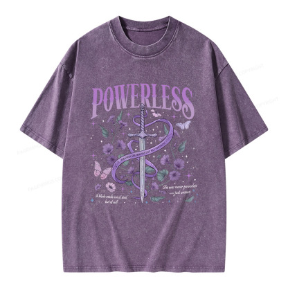 Pagewings Powerless Bookish Unisex Washed T-shirt