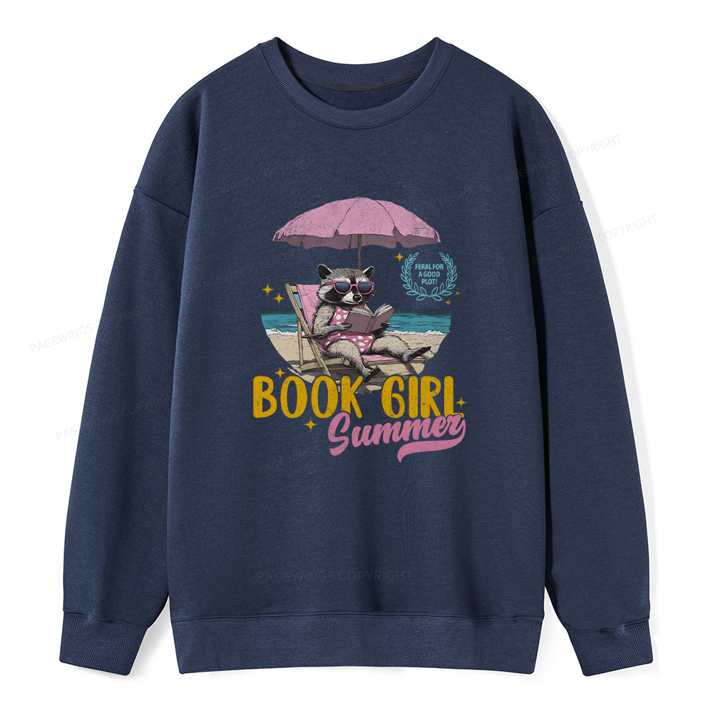 Pagewings Book Girl Summer Unisex Classic Sweatshirt
