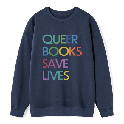 Pagewings Queer Books Save Lives Unisex Classic Sweatshirt