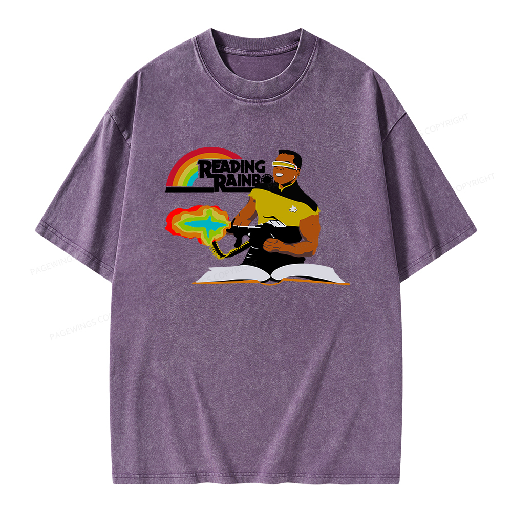 Pagewings Reading Rambo Unisex Washed T-shirt