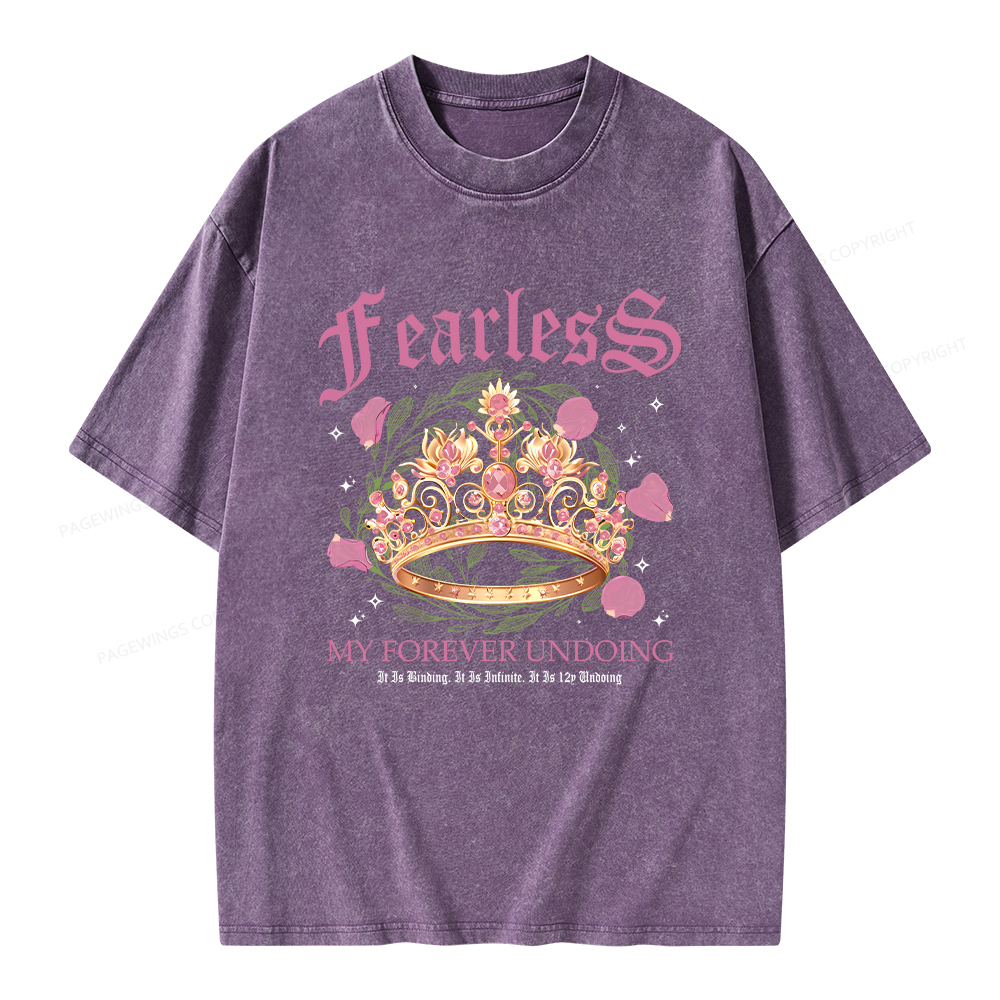 Pagewings Fearless Bookish Comfort Colors Unisex Washed T-shirt