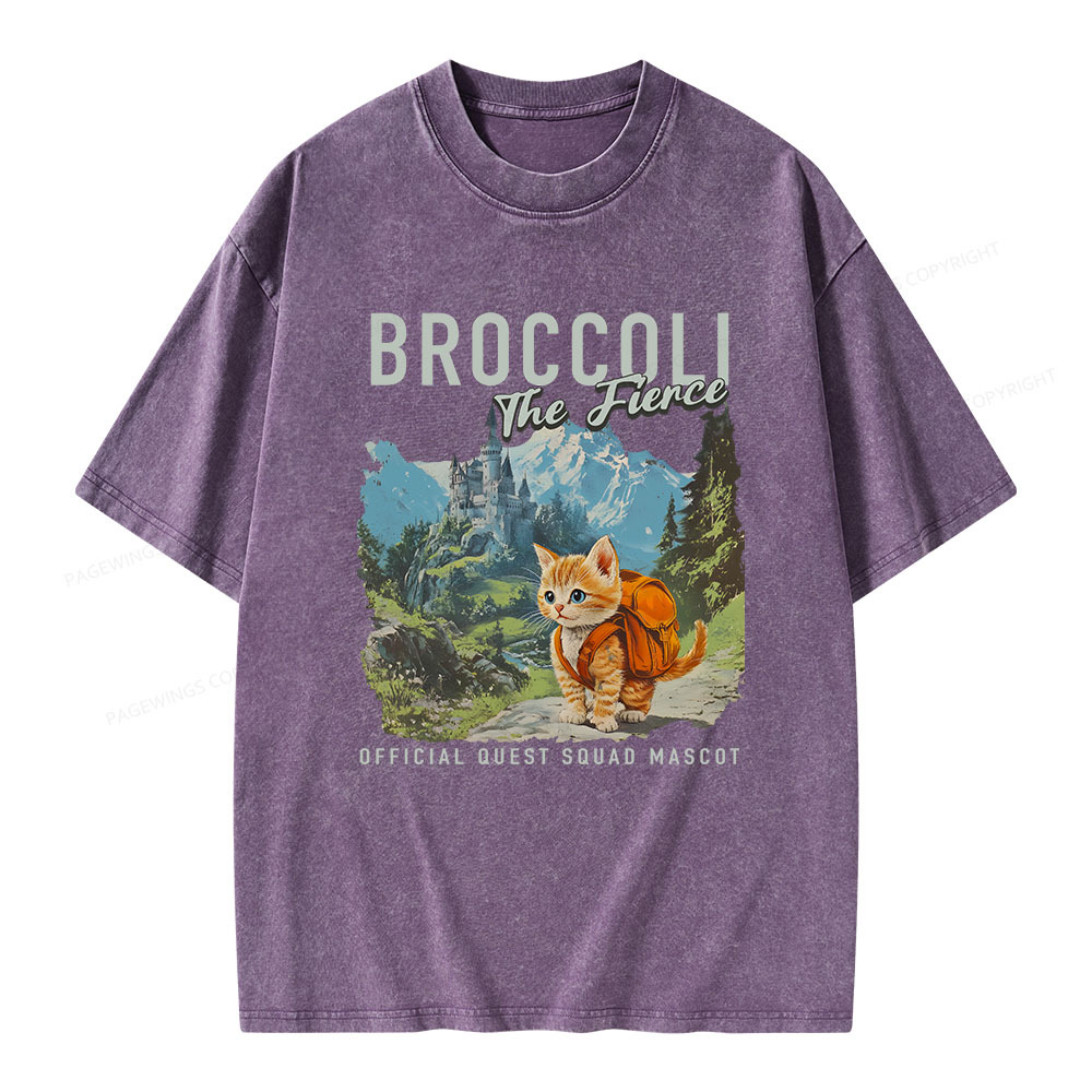 Pagewings Broccoli the Fierce Unisex Washed T-shirt