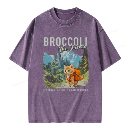 Pagewings Broccoli the Fierce Unisex Washed T-shirt