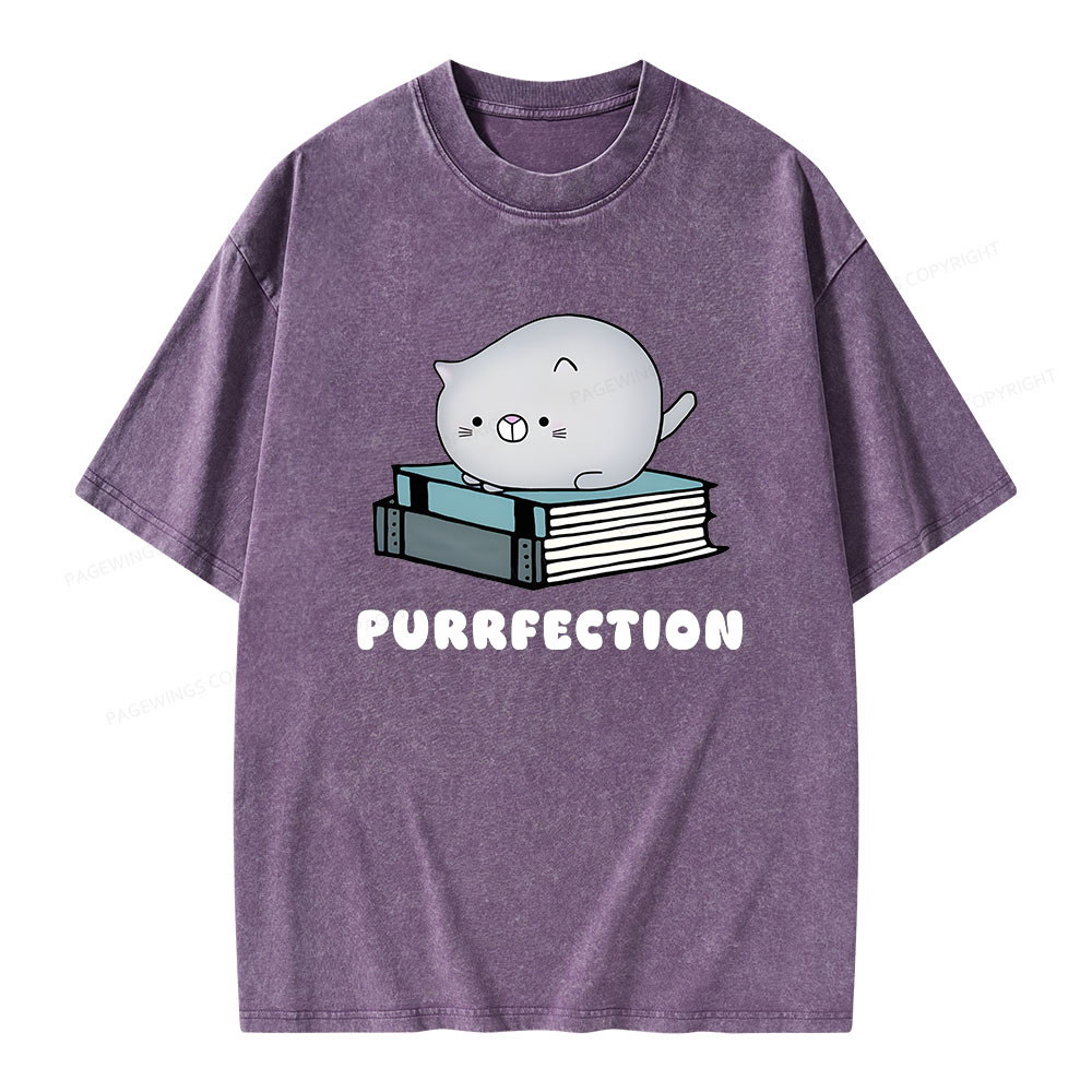 Pagewings Purrfection Unisex Washed T-shirt