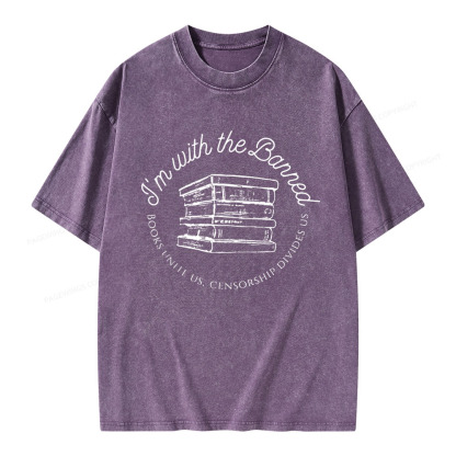 Pagewings I'm with the Banned Unisex Washed T-shirt