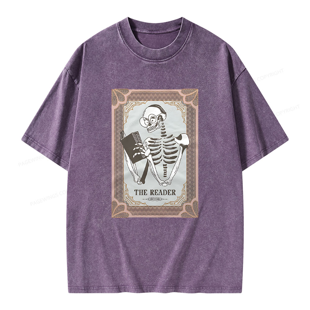 Pagewings The Reader Unisex Washed T-shirt