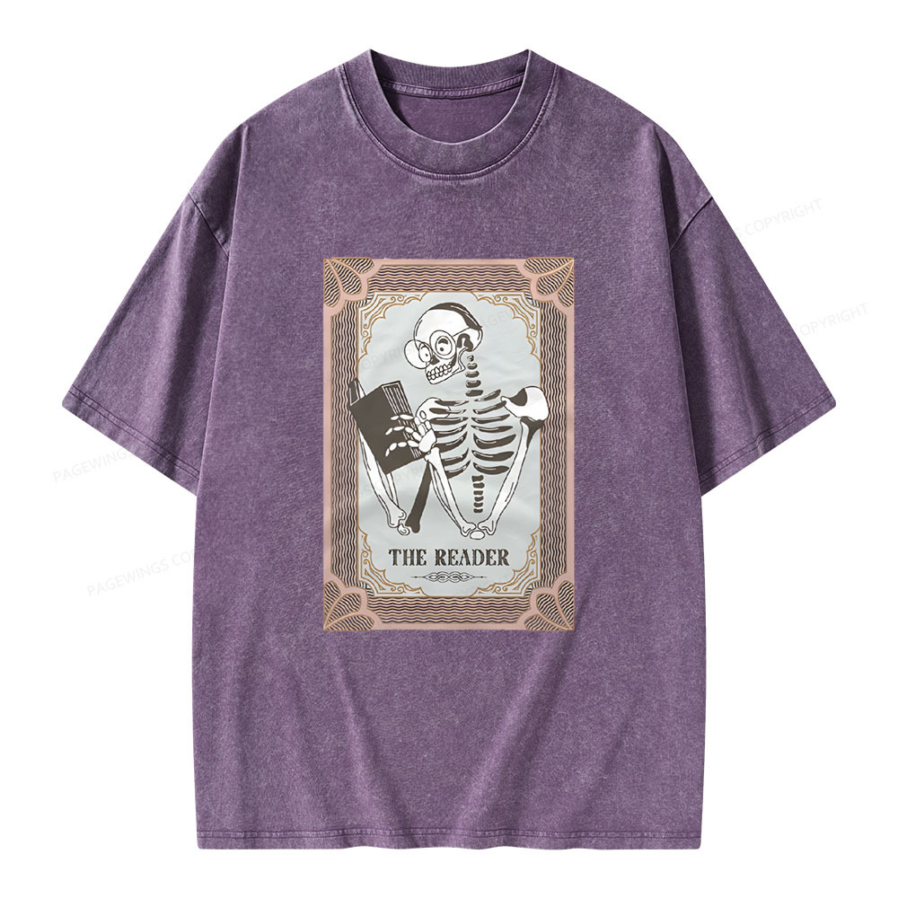 Pagewings The Reader Unisex Washed T-shirt