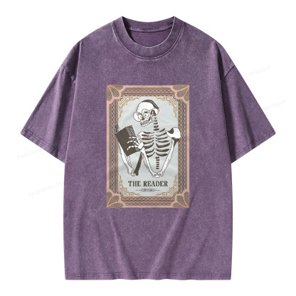 Pagewings The Reader Unisex Washed T-shirt