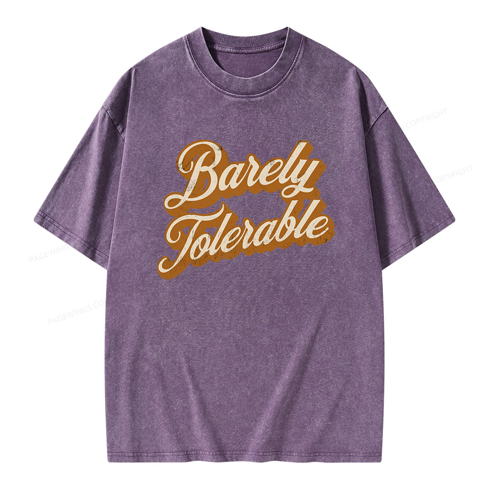 Pagewings Barely Tolerable Unisex Washed T-shirt