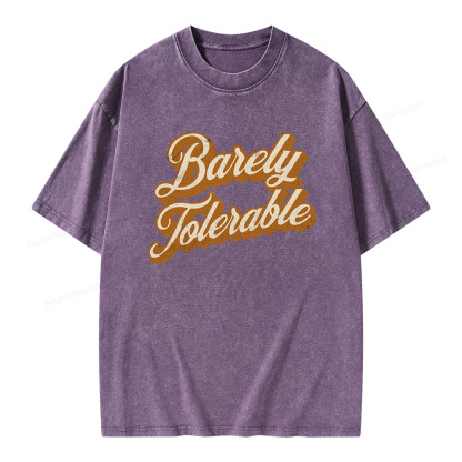 Pagewings Barely Tolerable Unisex Washed T-shirt