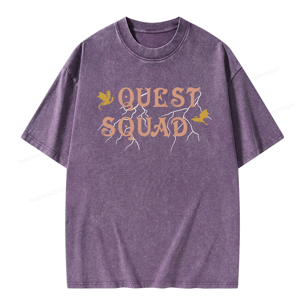 Pagewings Quest Squad Unisex Washed T-shirt