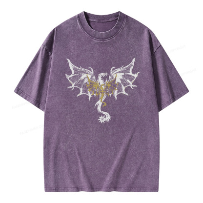 Pagewings Dragon Fantasty Unisex Washed T-shirt