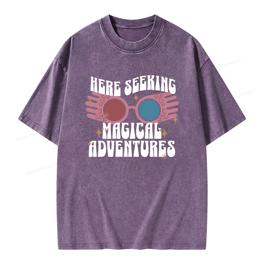 Pagewings Seeking Magical Adventures Unisex Washed T-shirt