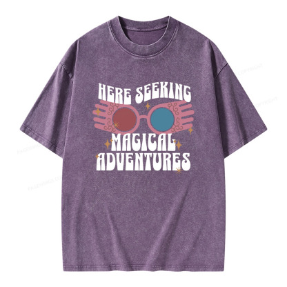 Pagewings Seeking Magical Adventures Unisex Washed T-shirt