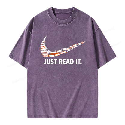 Pagewings Just Read It And Feel Deeply Unisex Washed T-shirt