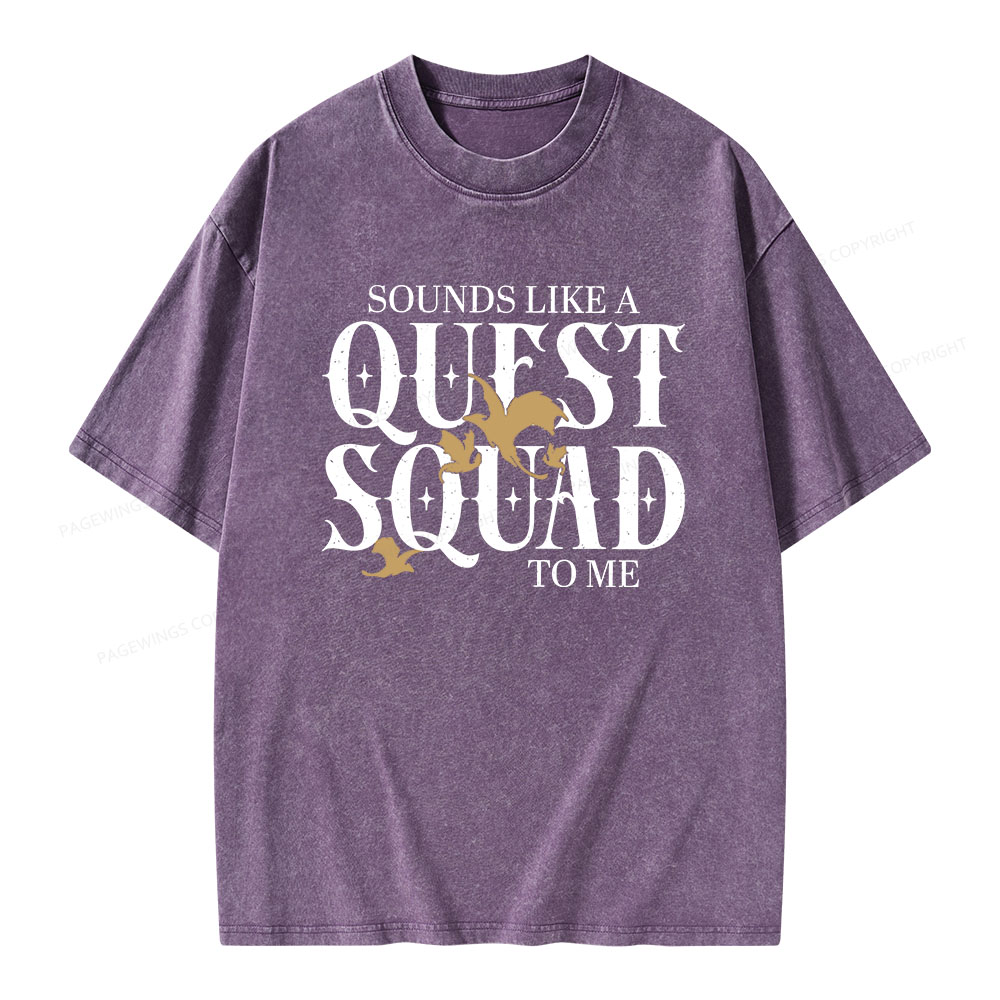 Pagewings Quest Squad Unisex Washed T-shirt