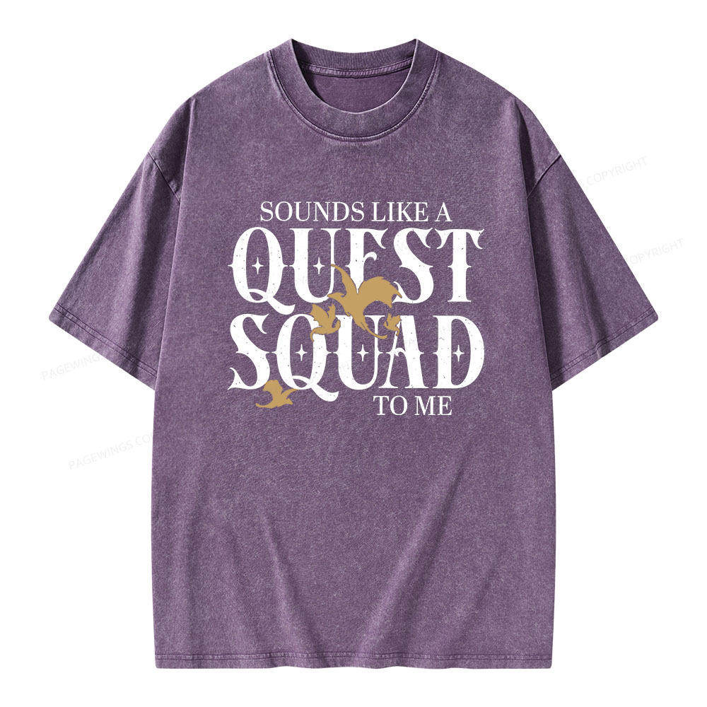 Pagewings Quest Squad Unisex Washed T-shirt