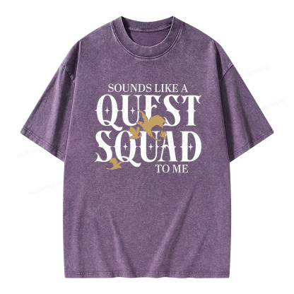 Pagewings Quest Squad Unisex Washed T-shirt