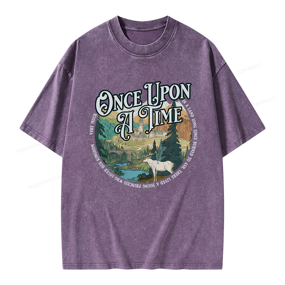 Pagewings Once Upon A Time Unisex Washed T-shirt