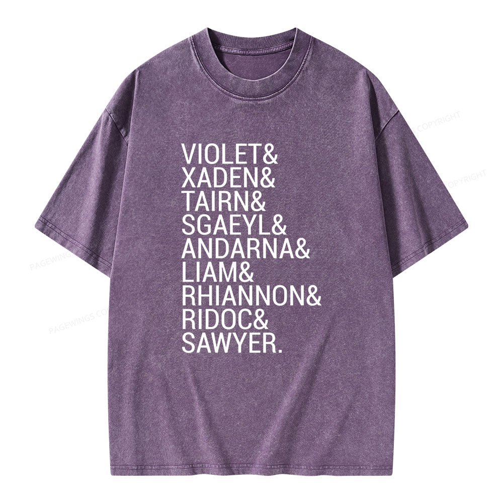 Pagewings Fourth Wing Squad Unisex Washed T-shirt