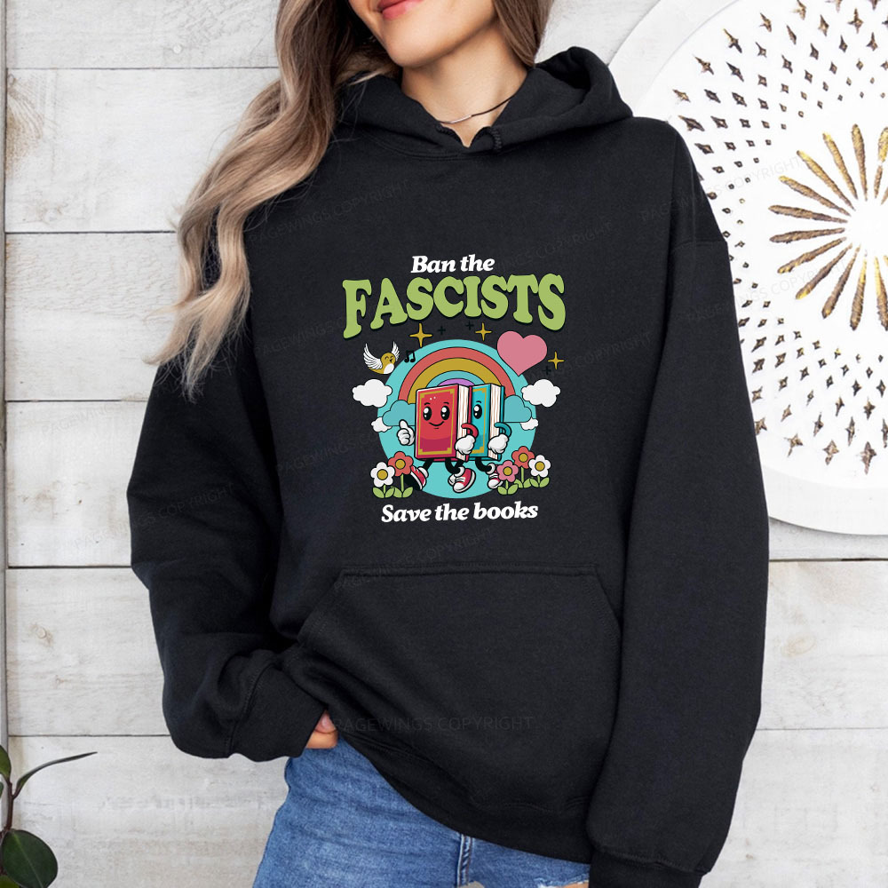 Pagewings Ban the Fascists Save the Books Unisex Classic Hoodie