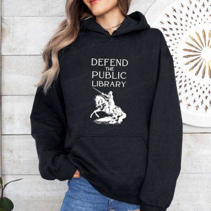 Pagewings Defend The Public Library Unisex Classic Hoodie