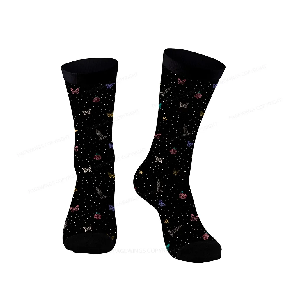 Pagewings Read Banned Book Floral Socks