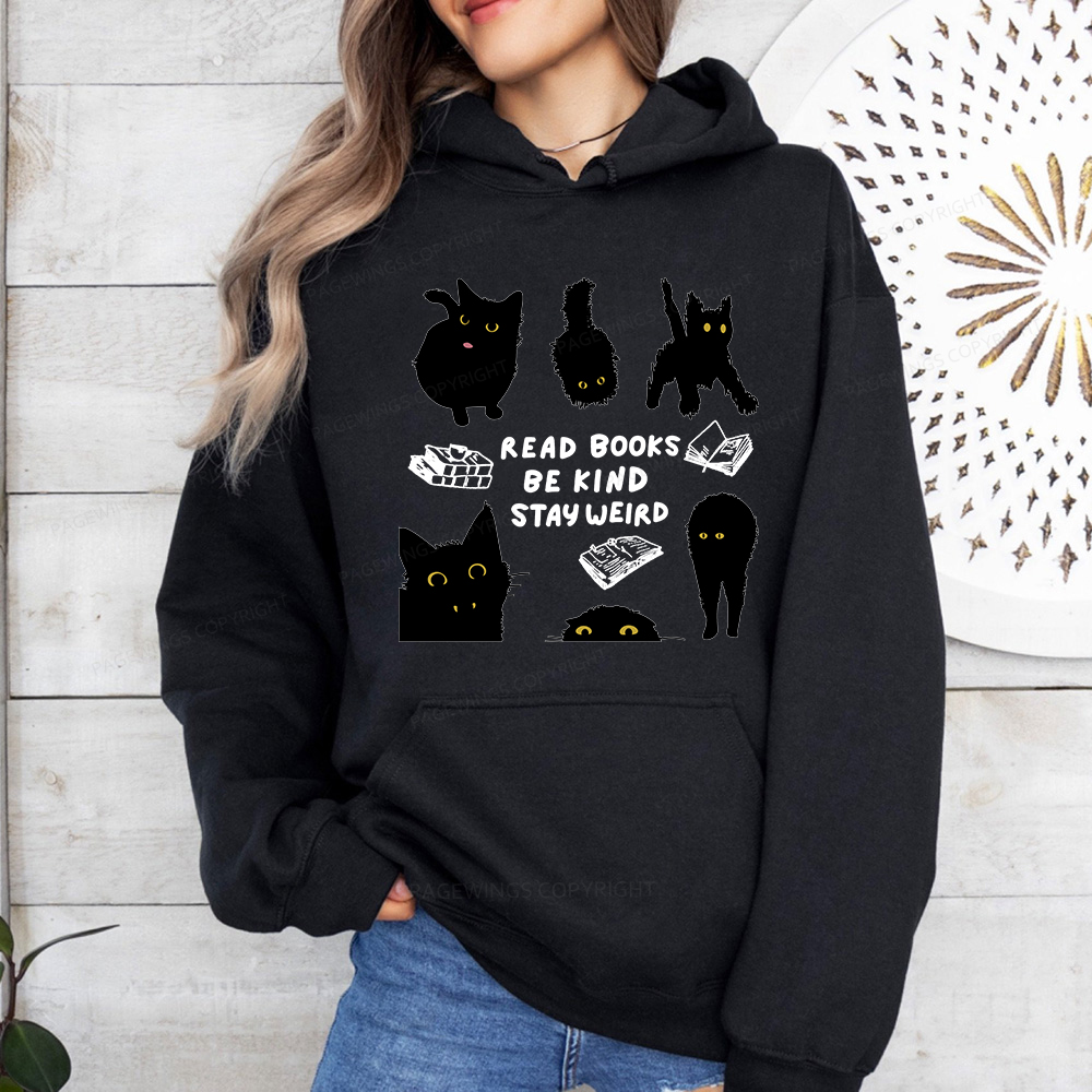 Pagewings Read Books Be Kind Stay Weird Unisex Classic Hoodie