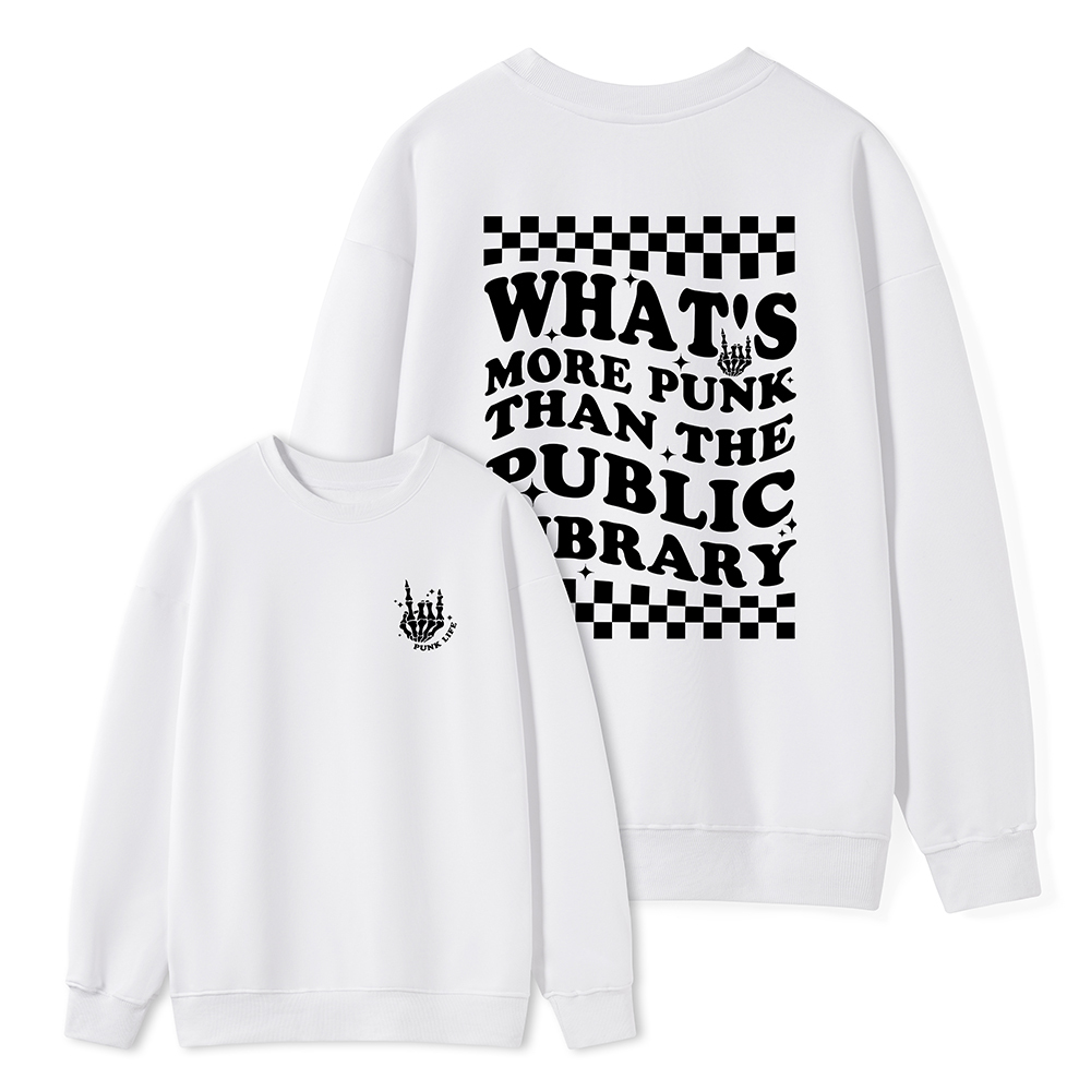 Pagewings punk the public library Unisex Classic Sweatshirt